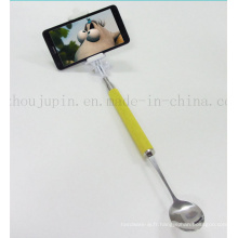 Logo OEM drôle Cool téléphone Bluetooth Selfie Stick avec cuillère